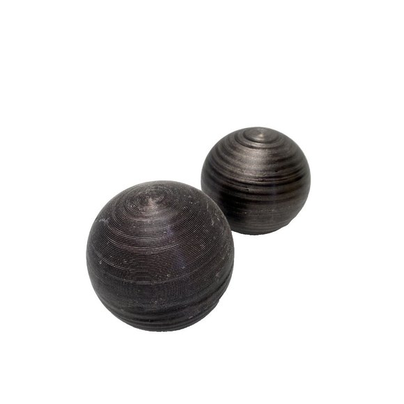 Brown Balls Center piece / Spheres Decor Balls 2 Pcs Decorative - Picture 2 of 14